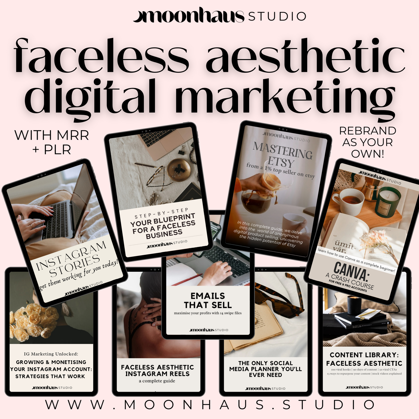 faceless aesthetic digital marketing course with MRR