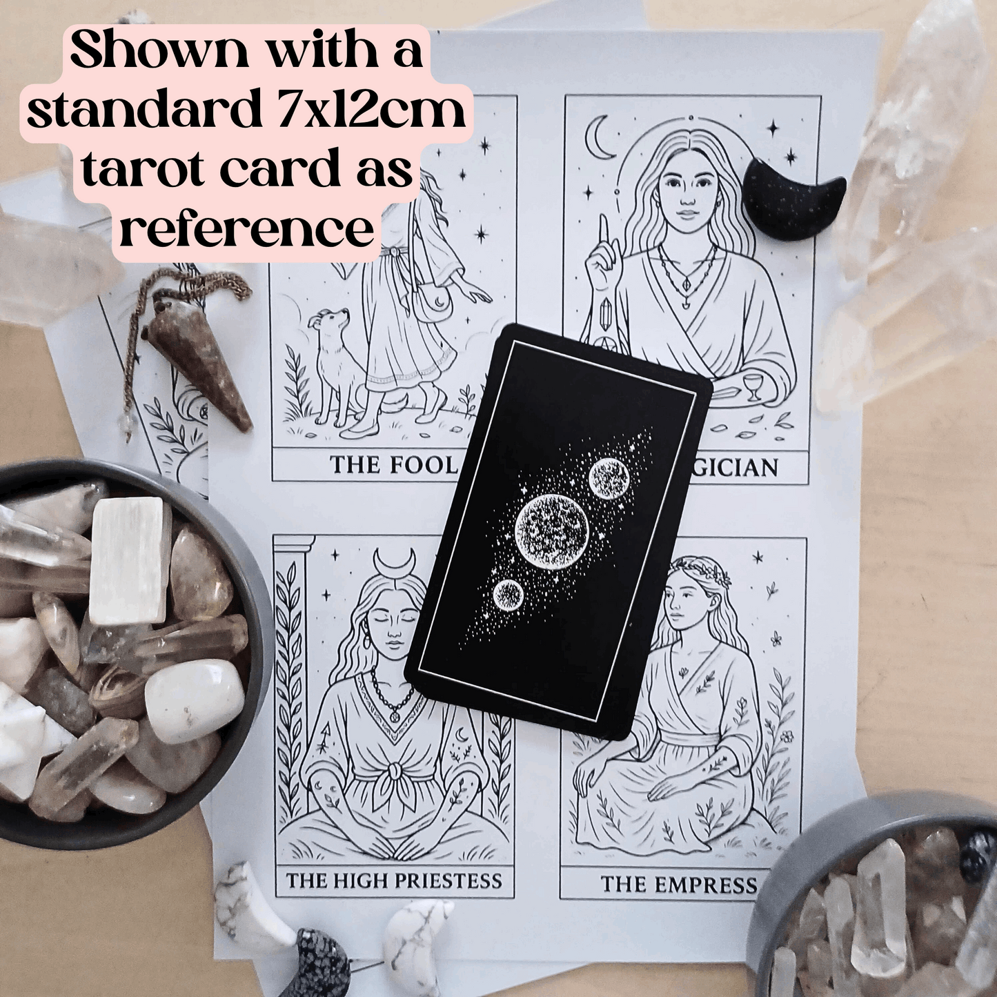 78 Tarot Card Colouring Pages Deck (( USE CODE AMANDA1 )) Printable Tarot Cards to Colour, Digital Mindful Art for Creatives & Tarot Lovers