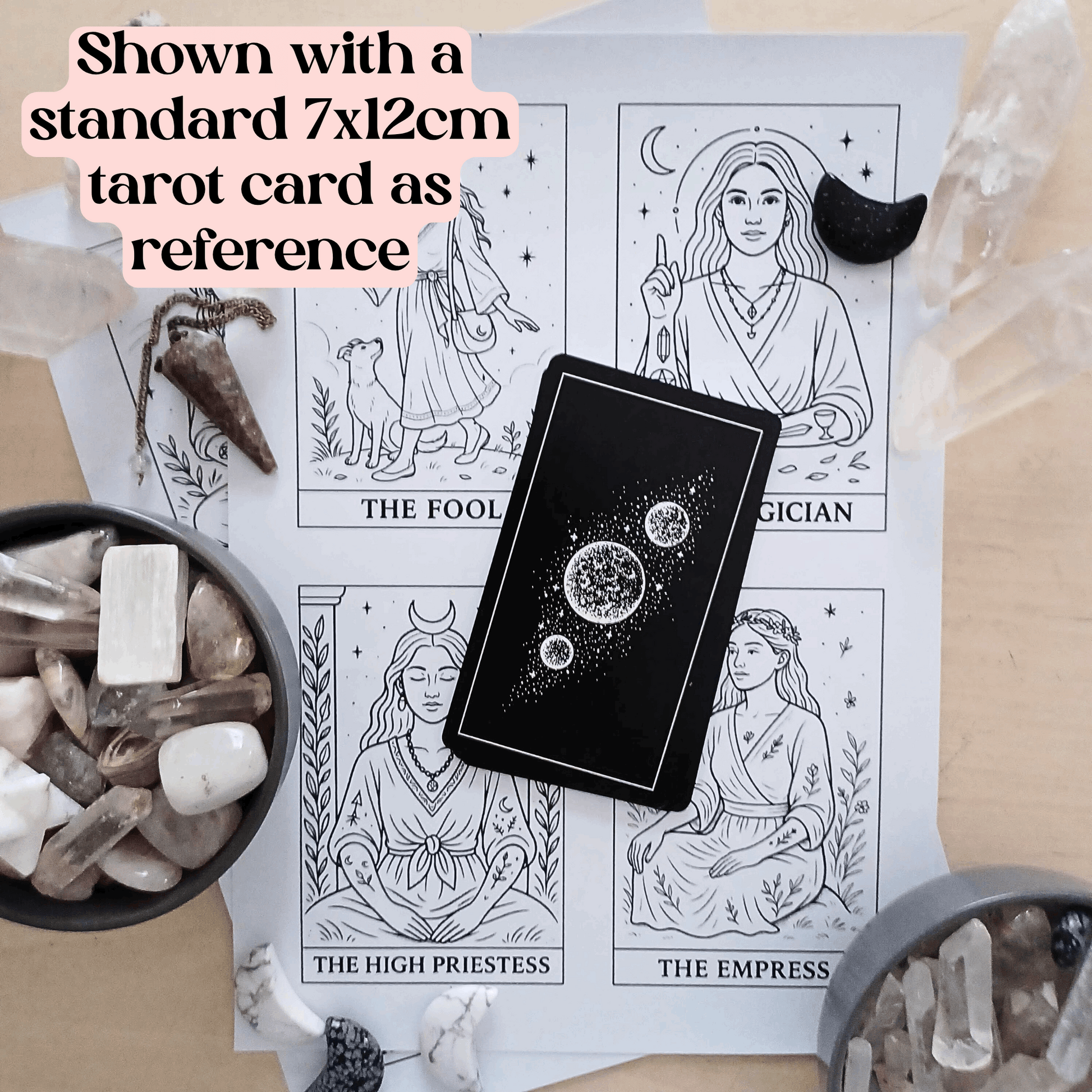78 Tarot Card Colouring Pages Deck (( USE CODE AMANDA1 )) Printable Tarot Cards to Colour, Digital Mindful Art for Creatives & Tarot Lovers