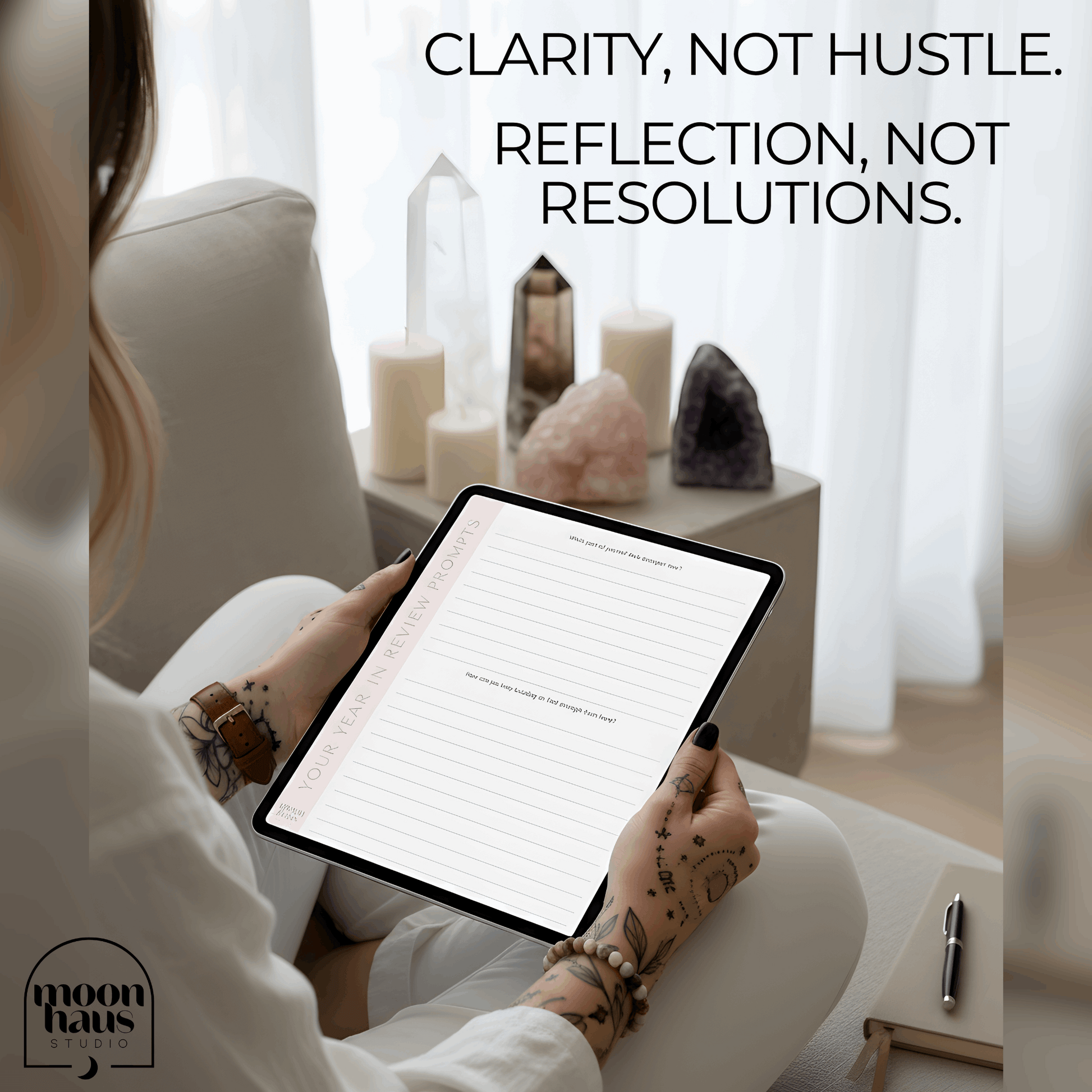 Your Year In Review: A Reflective Journal, 46 Pages PDF with Bonus