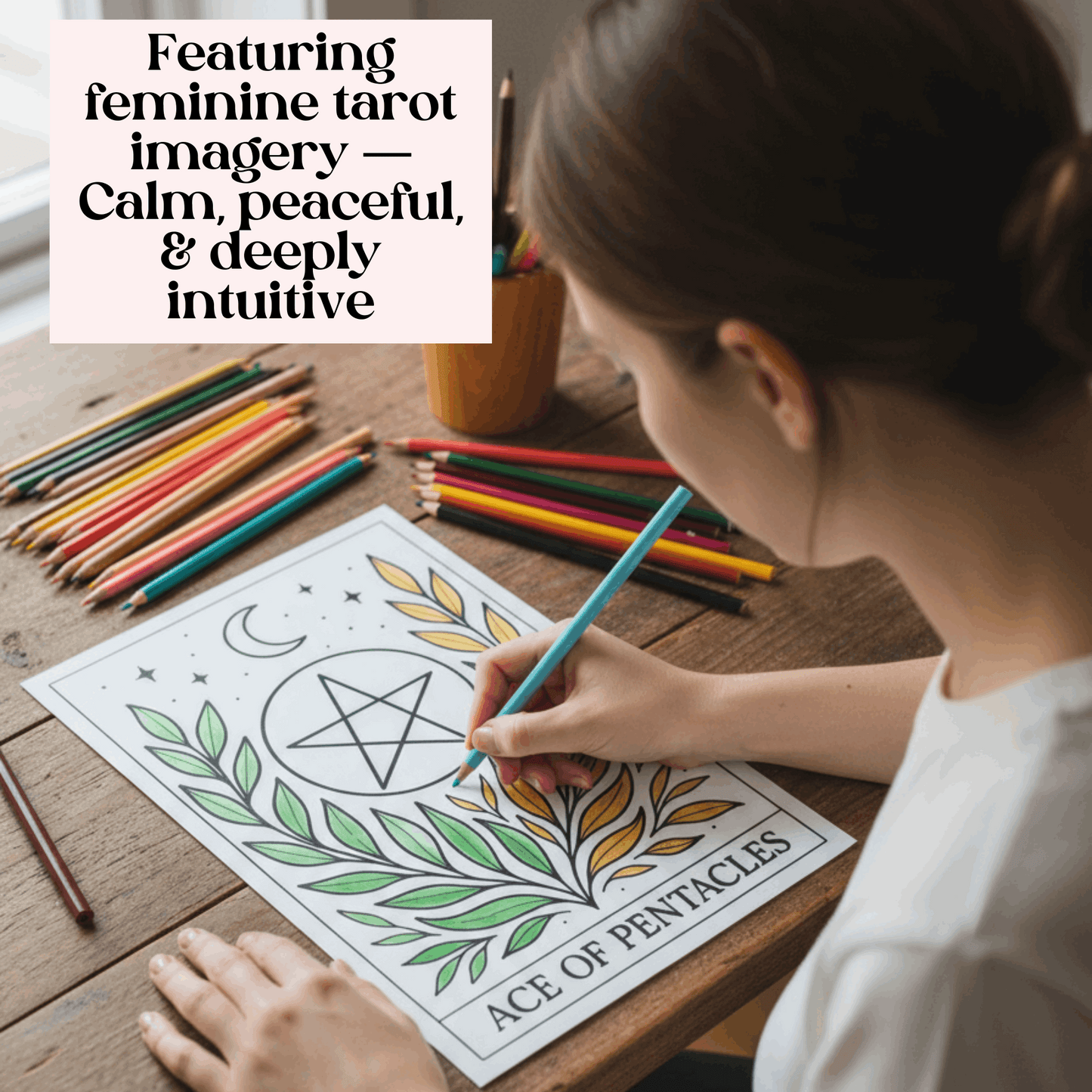 78 Tarot Colouring Pages Deck, Printable Tarot Cards to Colour, Digital Mindful Art for Creatives & Tarot Lovers