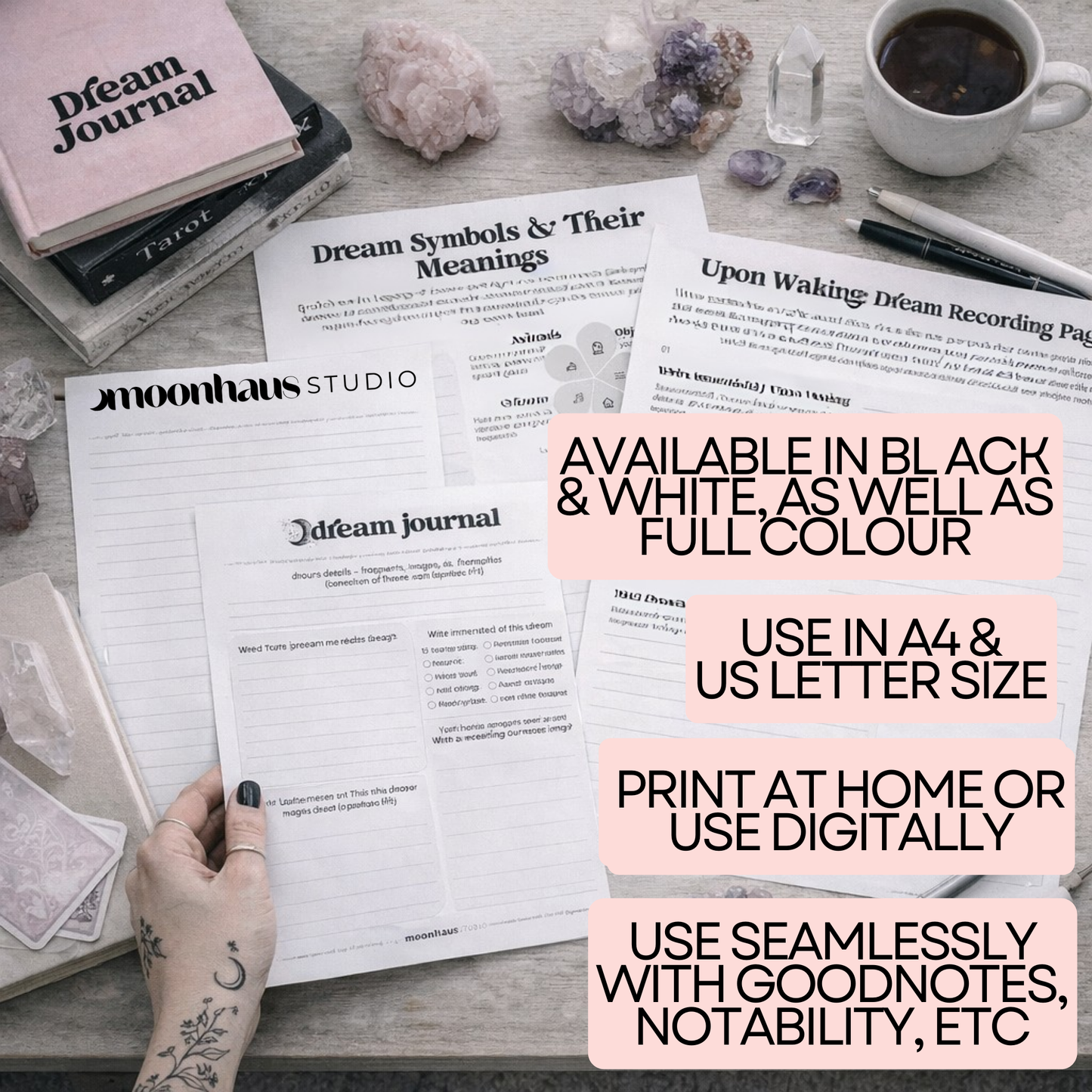 Dream Journal PDF for Recording, Interpreting & Tracking Dreams