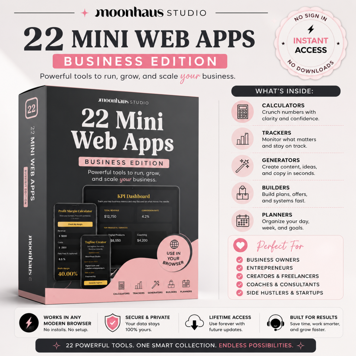 Web Apps: Small Business, Side Hustle | Digital Products | Budget Planner | Income Tracker | Claude AI