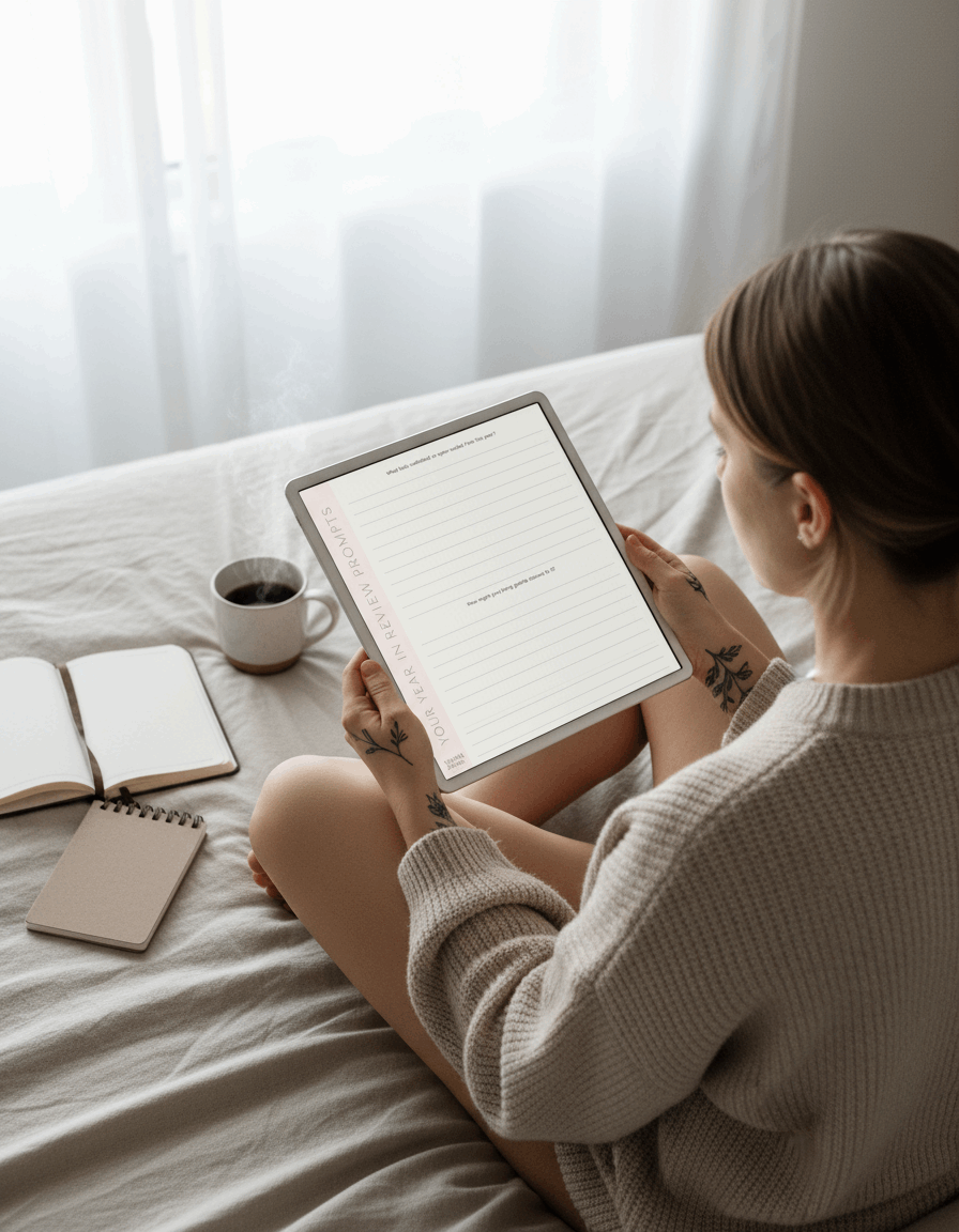 Your Year In Review: A Reflective Journal, 46 Pages PDF with Bonus