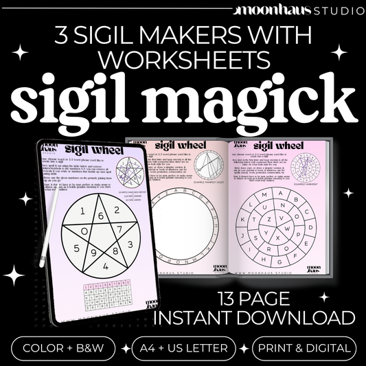 Sigil Magick Guide for Sigil Alchemy & Creation Methods (PDF Download) Money, Protection, Luck, Abundance, Manifestation | Digital and Printable