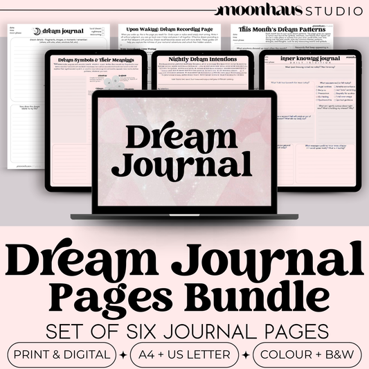 Dream Journal PDF for Recording, Interpreting & Tracking Dreams