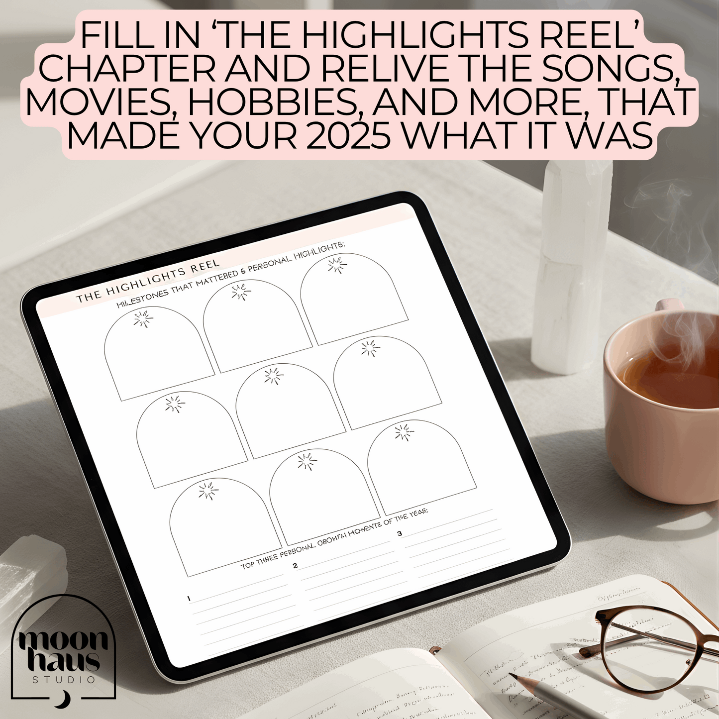 Your Year In Review: A Reflective Journal, 46 Pages PDF with Bonus