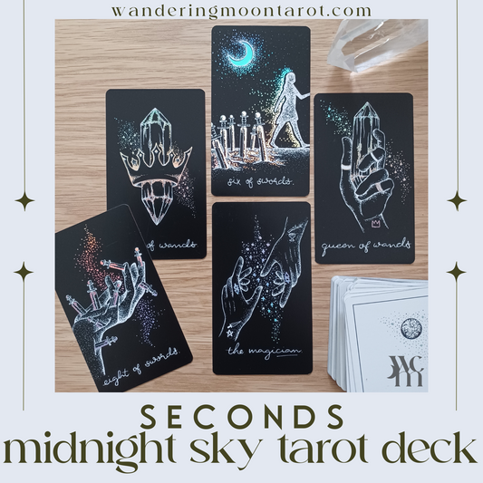 midnight sky tarot deck - seconds, minor damage