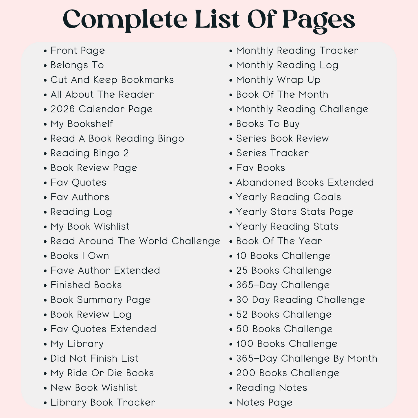 2026 Reading Journal, Diary + Planner | Digital + Printable | 56 pages, A4 + US Letter