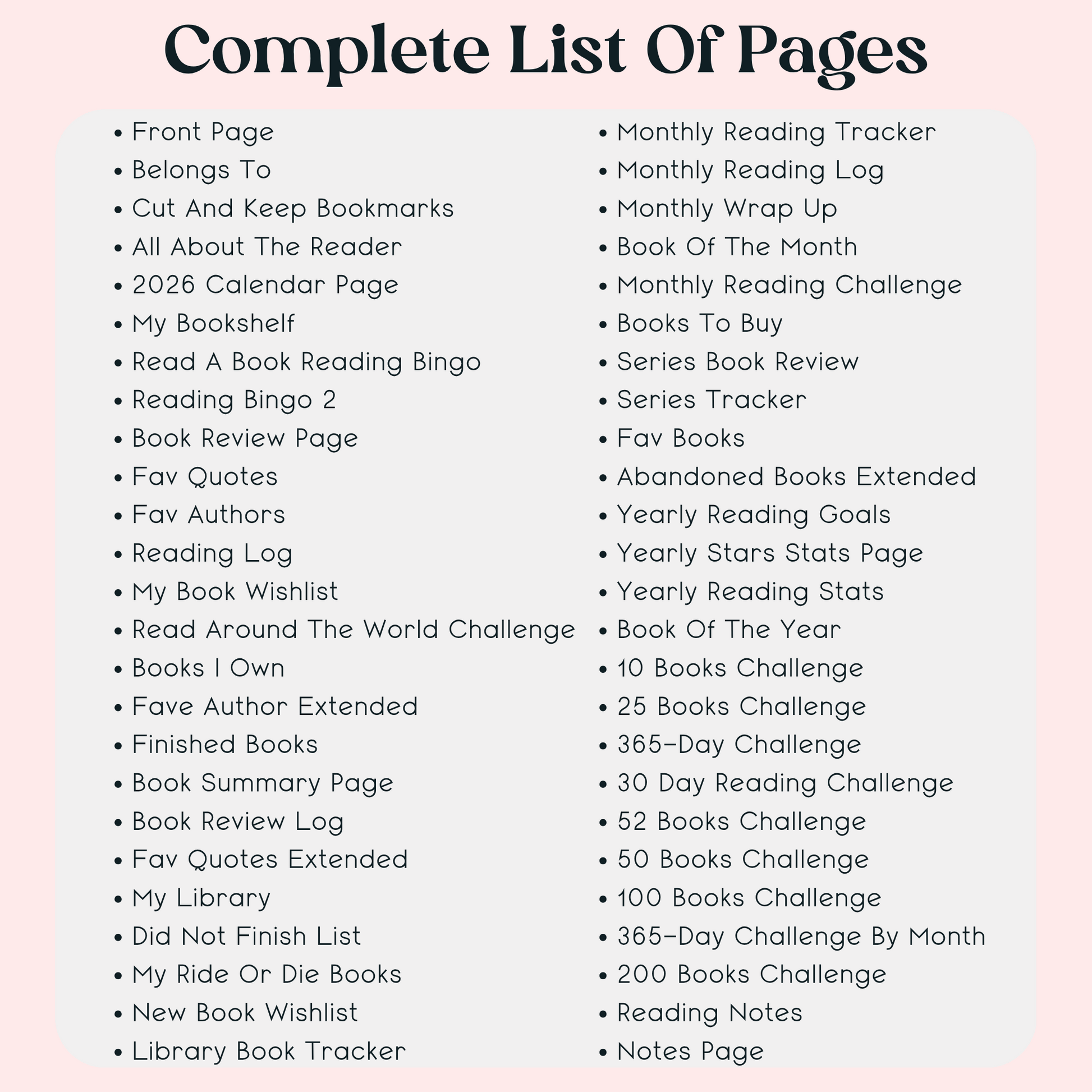 2026 Reading Journal, Diary + Planner | Digital + Printable | 56 pages, A4 + US Letter