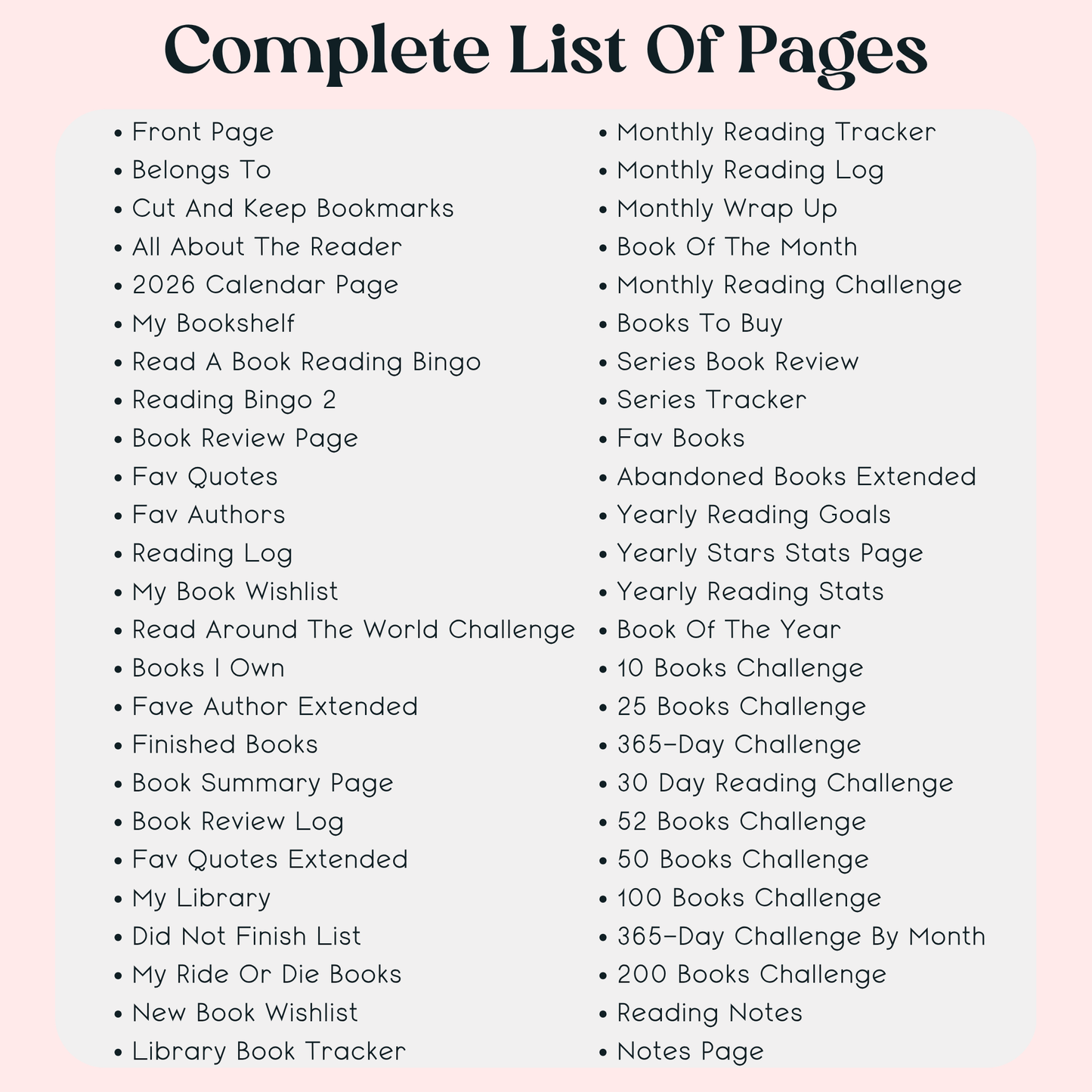 2026 Reading Journal, Diary + Planner | Digital + Printable | 56 pages, A4 + US Letter