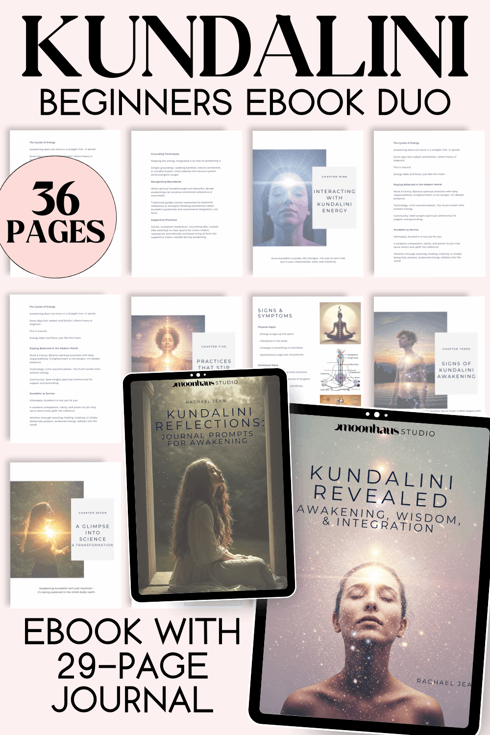 Kundalini Awakening: a journal & workbook set | PDF Printable Digital | Instant Download