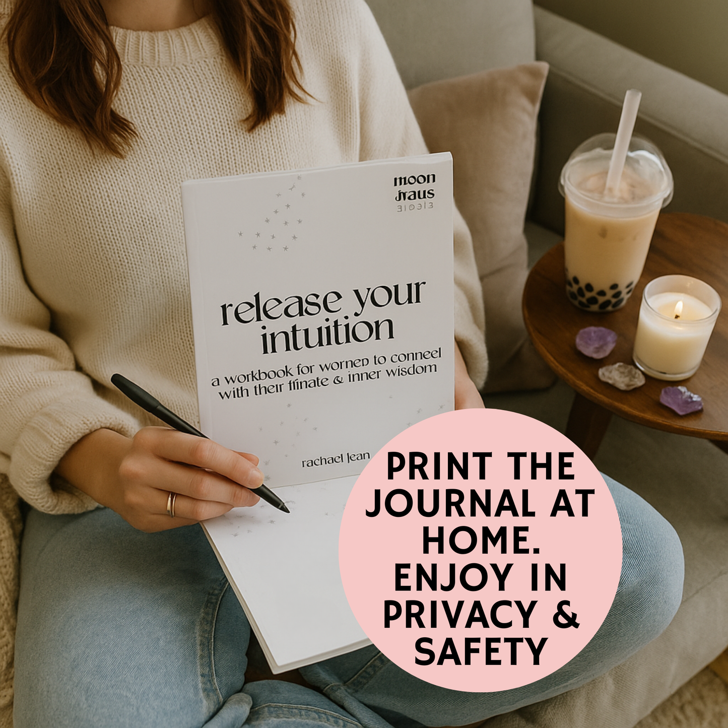 Intuition Journal & Workbook for Spiritual Development, Divination (Digital Download Printable )