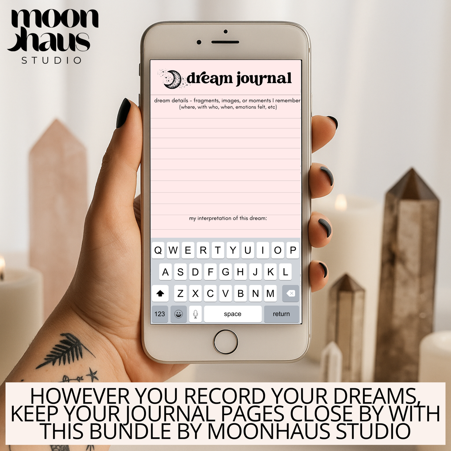 Dream Journal PDF for Recording, Interpreting & Tracking Dreams