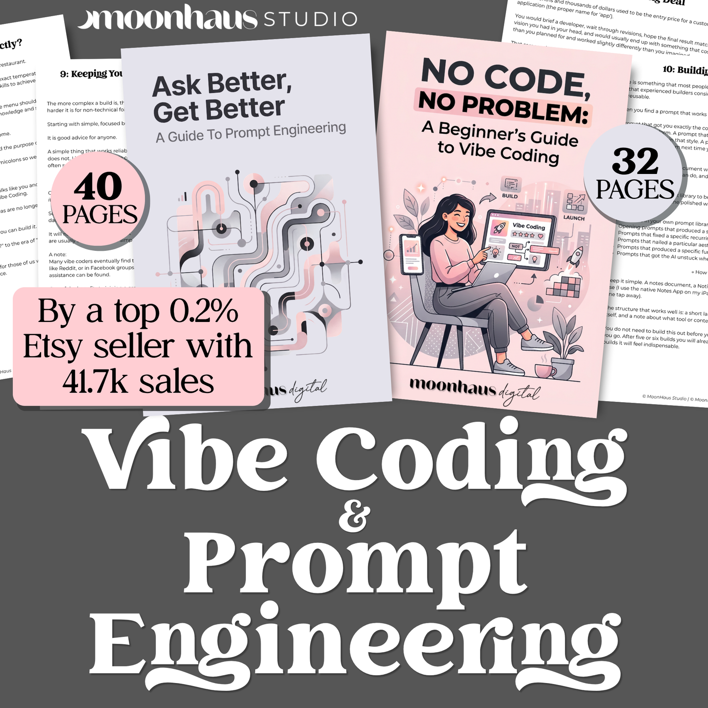 Vibe Coding and Prompt Engineering Ebook Bundle | AI Prompts | ChatGPT Claude Guide | Digital Download