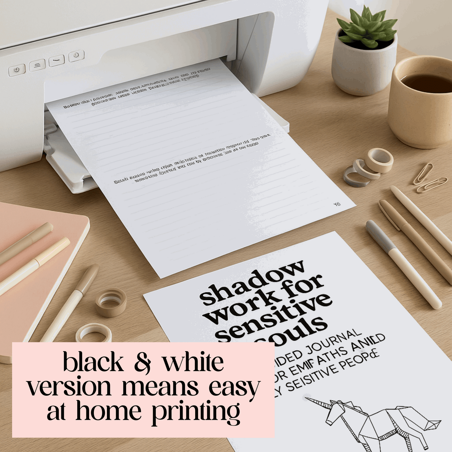 Shadow Work Journal Ebook for Empaths & Highly Sensitive People - guidebook, workbook | printable digital PDF | inner child, trauma healing