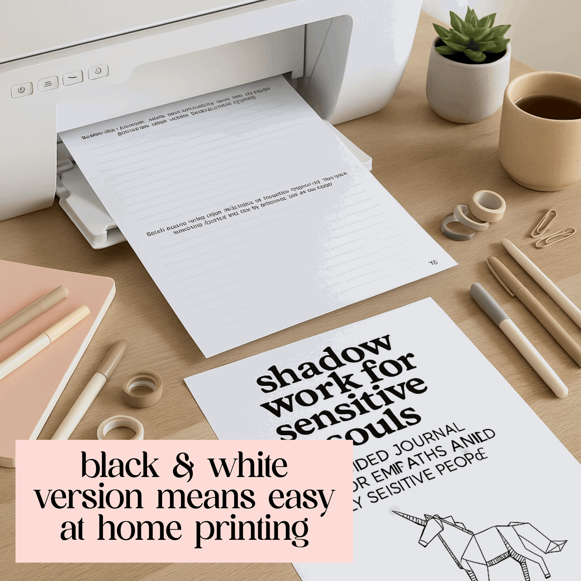 Shadow Work Journal Ebook for Empaths & Highly Sensitive People - guidebook, workbook | printable digital PDF | inner child, trauma healing