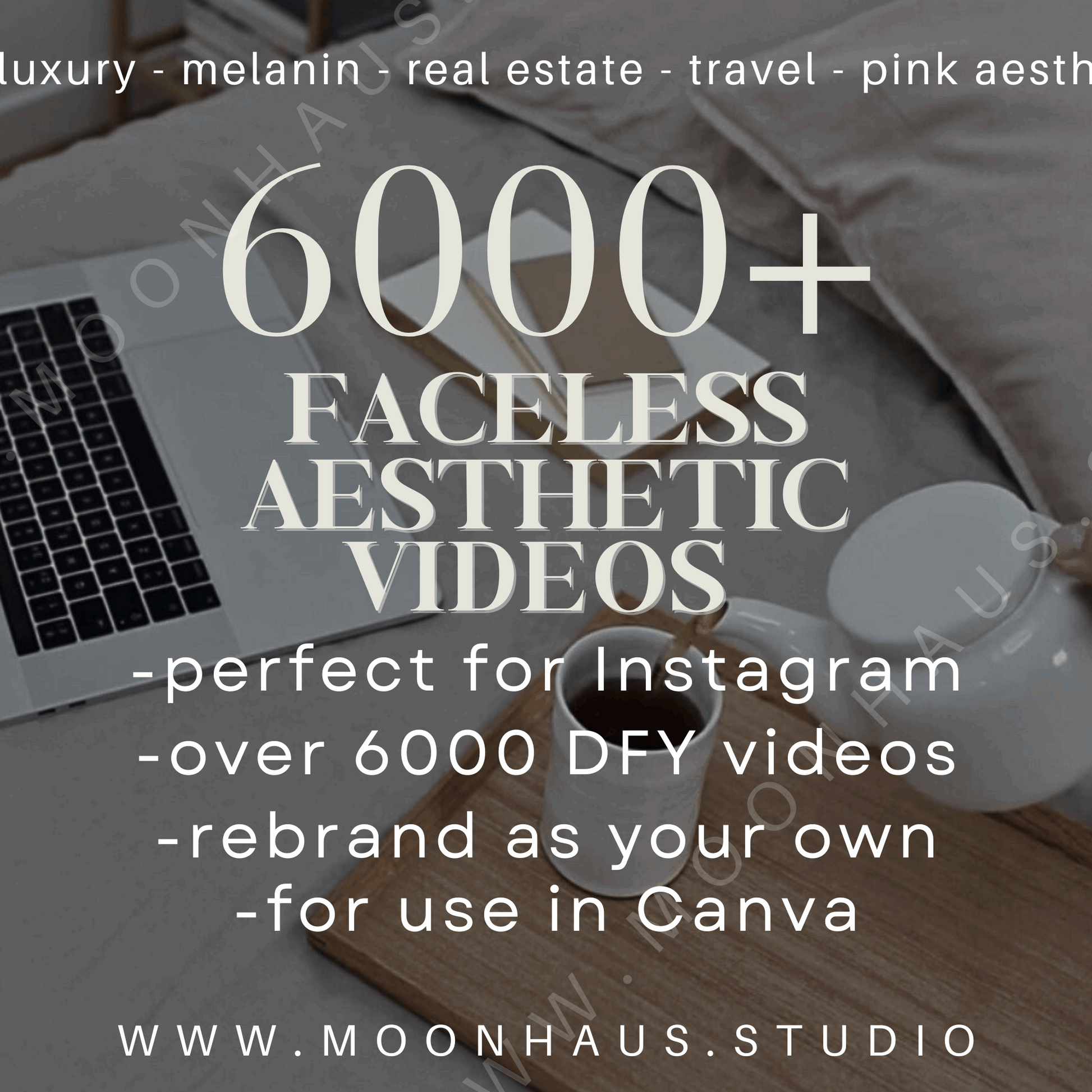 6000+ Aesthetic Faceless Video Reels + Story MRR & PLR resell | Affiliate Marketing, Email, Social Media | DFY Instagram Templates Digital