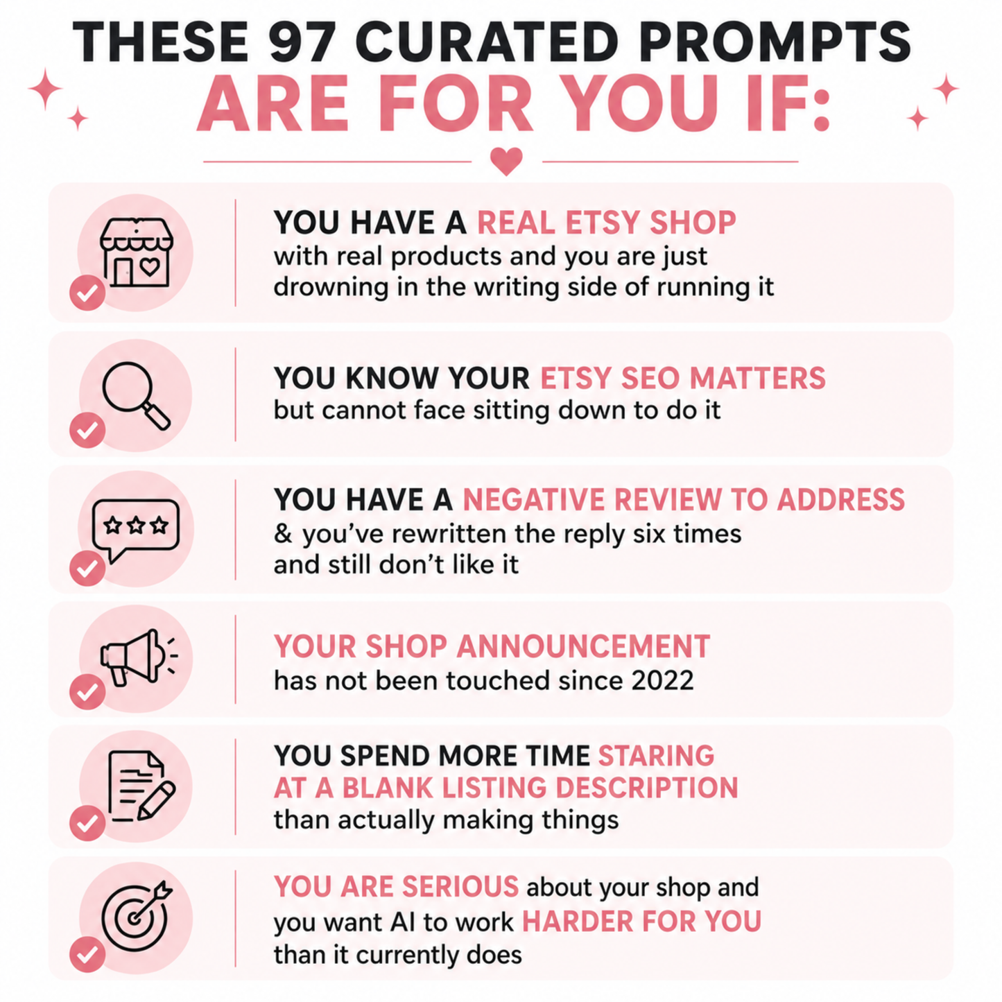 Etsy Sellers Prompts Ebook | Claude AI ChatGPT Writing Prompt Pack Templates | Side Hustle SEO Listings