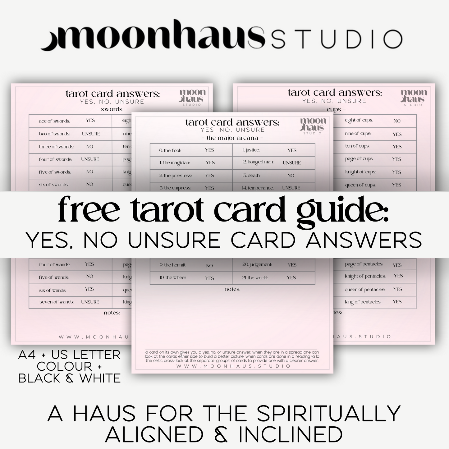 free download: tarot yes/no answers - tarot cheat sheet