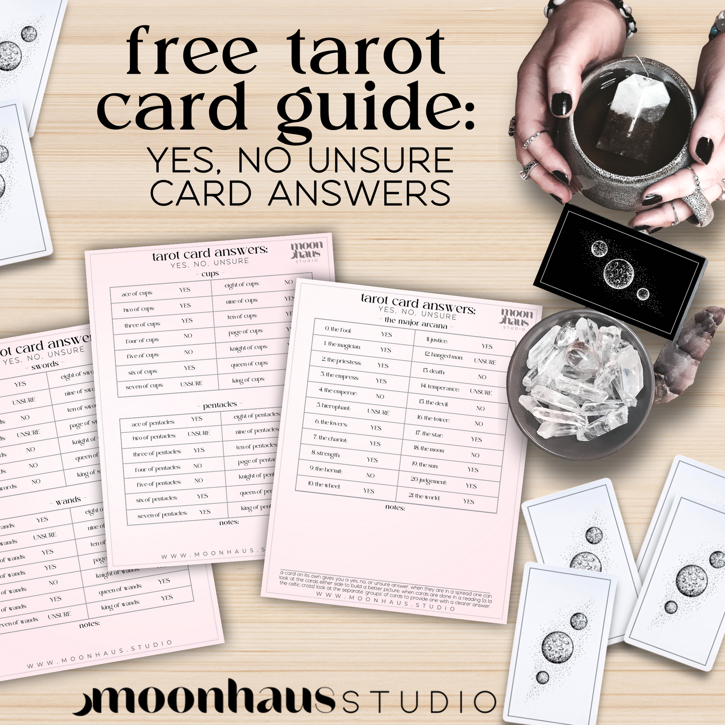 free download: tarot yes/no answers - tarot cheat sheet