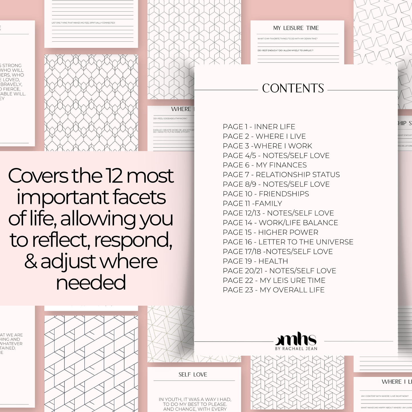 The Journal Of Me: Insight, Self-discovery, & Reflection | Aesthetic Journal & Mindful Colouring, 35 Pages | Printable & Digital PDF