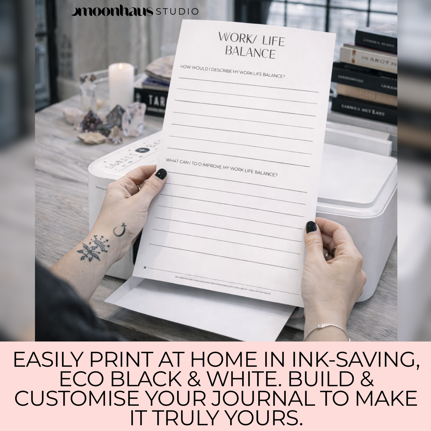 The Journal Of Me: Insight, Self-discovery, & Reflection | Aesthetic Journal & Mindful Colouring, 35 Pages | Printable & Digital PDF