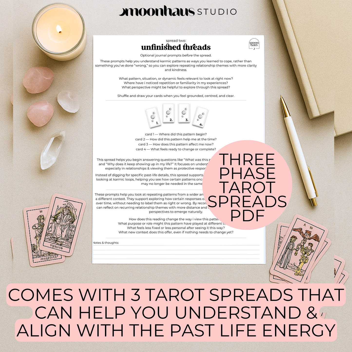 Tarot Cheat Sheet: Past Lives | Karmic Ties, Akashic Records, PDF Printable, Goodnotes and Notability