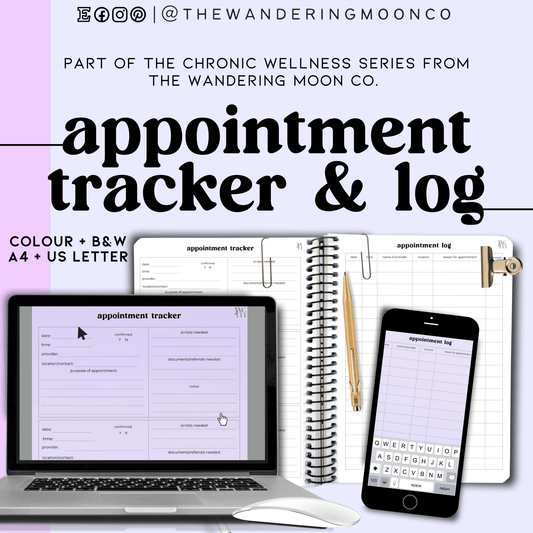 appointment tracker digital download