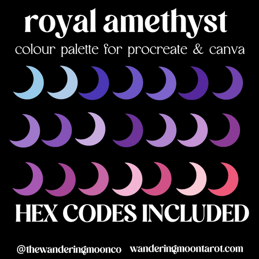 colour palette - royal amethyst: for procreate & canva