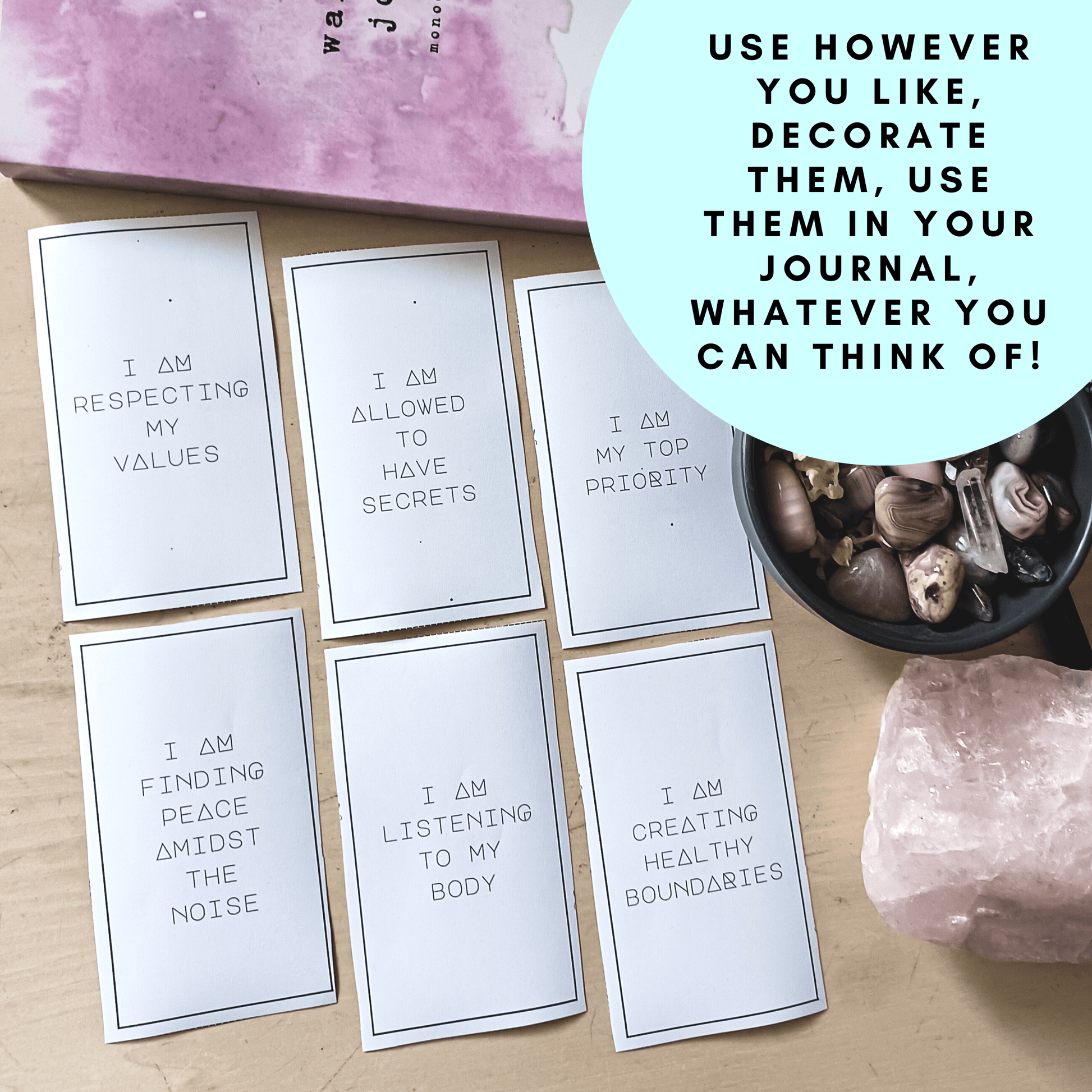 free gifts! i am: an affirmation deck 108 cards