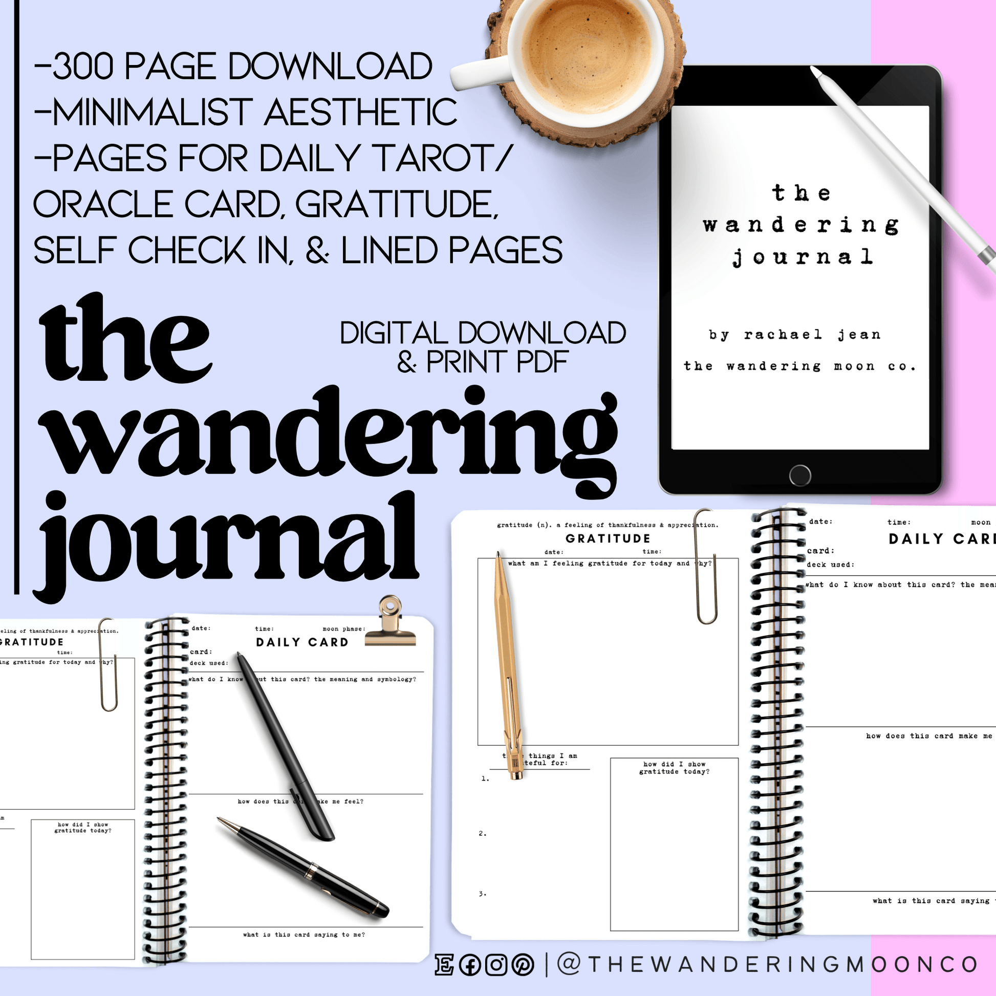 indie journal: The Wandering Journal - printable version - The Wandering Moon Co.