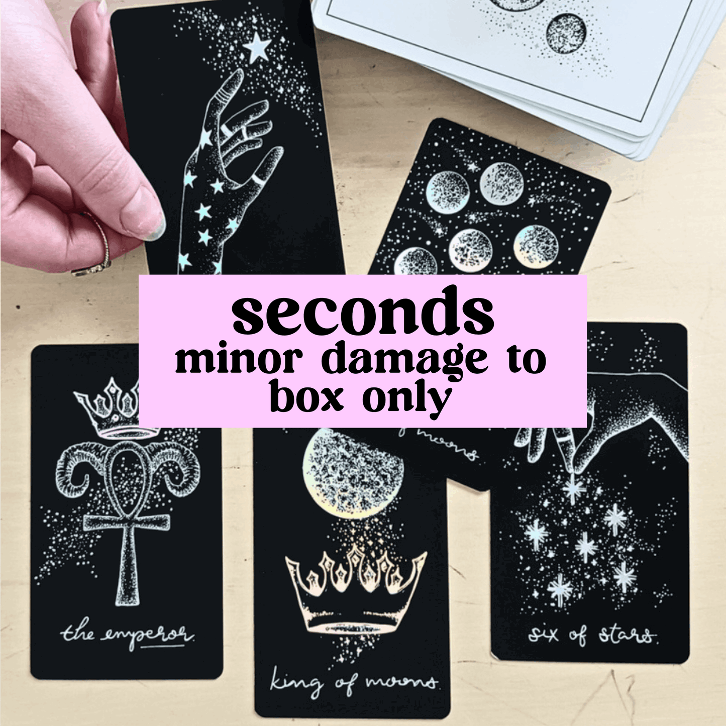 seconds - tarot deck: minor damage to box only.