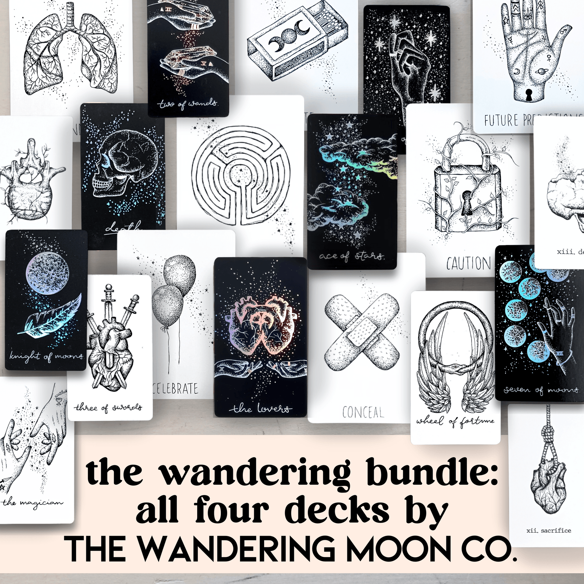tarot card journal page: the shadow card | digital, printable, download PDF - The Wandering Moon Co.