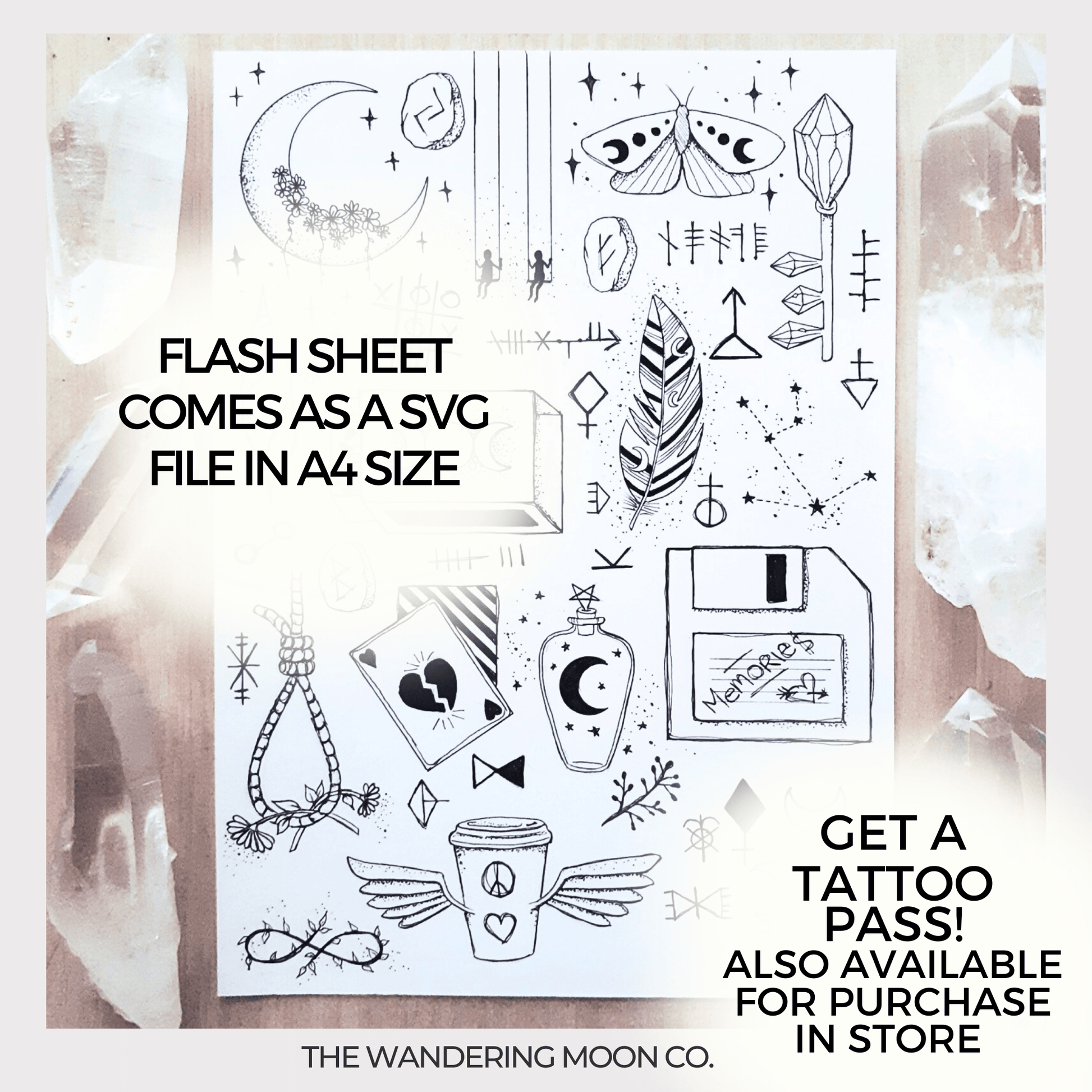 flash sheet vol. 3 | tattoo art | wall art | digital SVG download