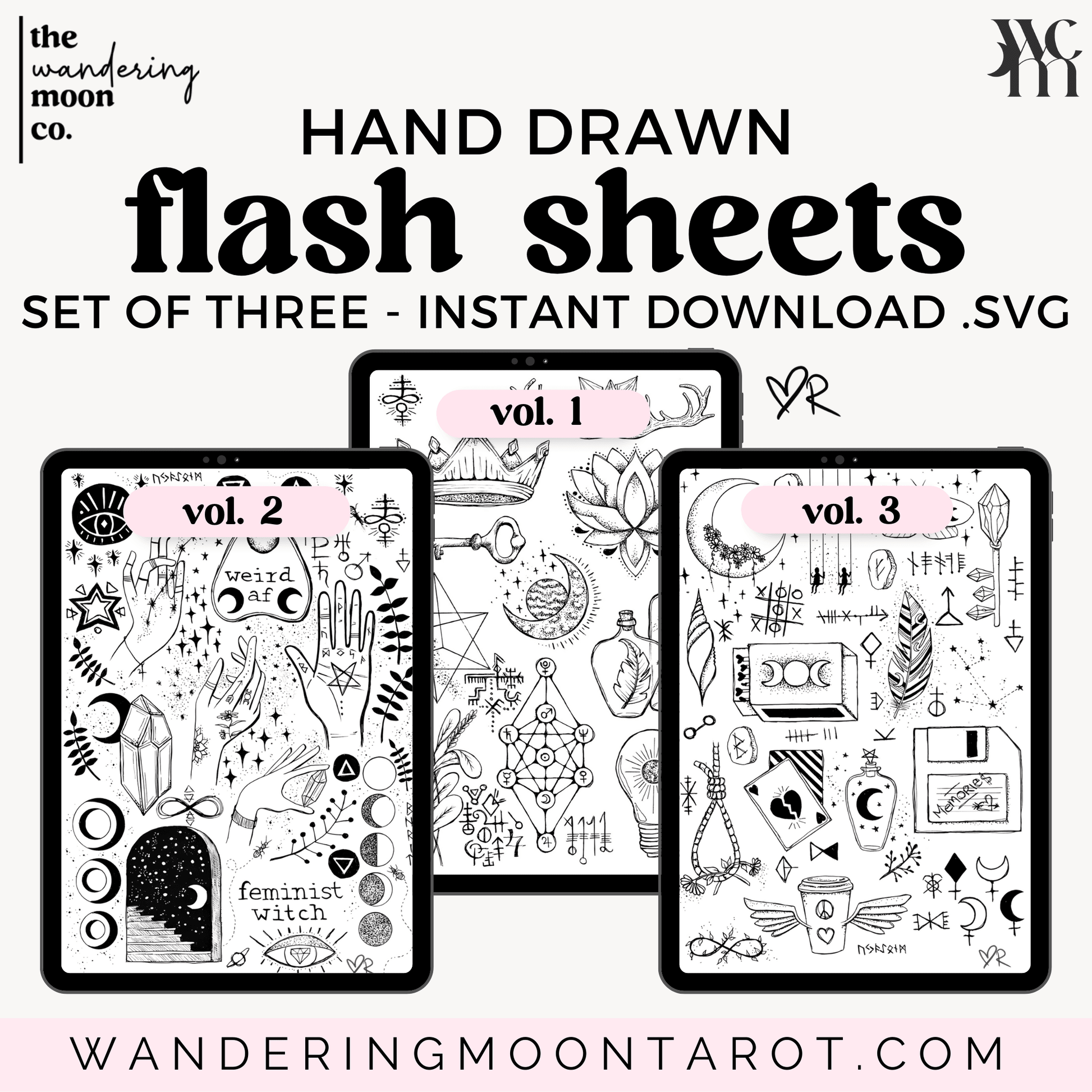 flash sheet vol. 3 | tattoo art | wall art | digital SVG download