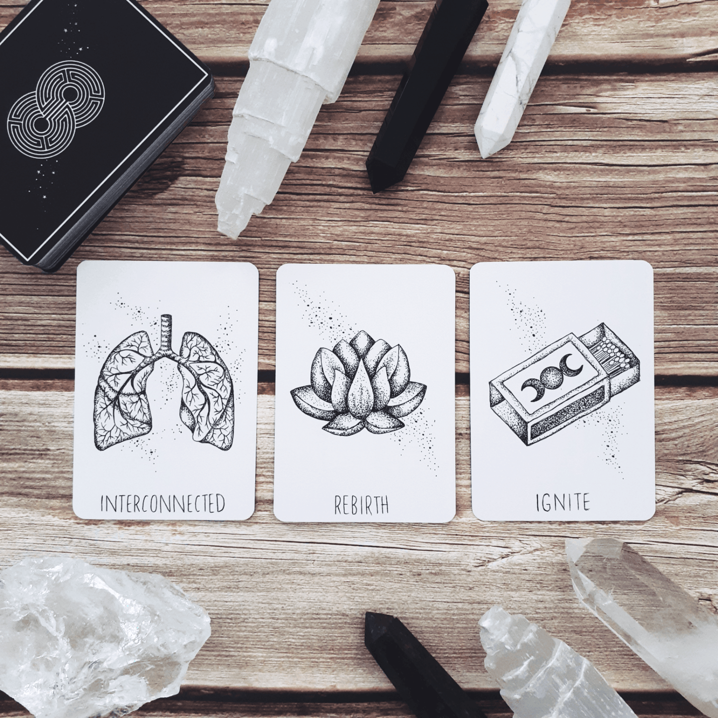 the wandering soul oracle with guidebook | indie oracle tarot card deck |oracle card reading | hand illustrated oracle cards - The Wandering Moon Co.